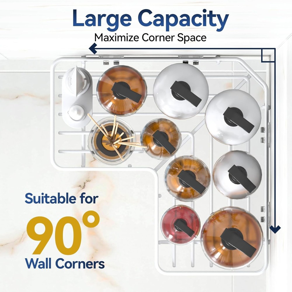 Corner Shower Caddy Organizer, 3-Pack Self-Adhesive Rustproof