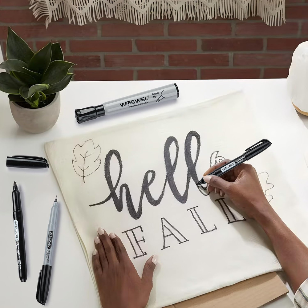 Permanent Markers 36 Variety Pack: Ultra-Fine, Chisel, Fine Tips