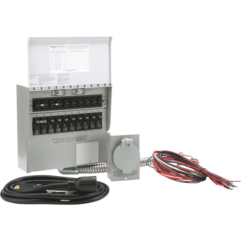 Reliance Generator Transfer Switch Kit, 10 Circuits, Model# 310CRK