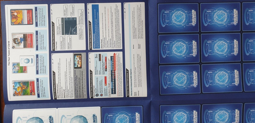 DIGIMON PREFORATED DEMO HALF-DECK SHEETS FOLDED DECK OR POSTER