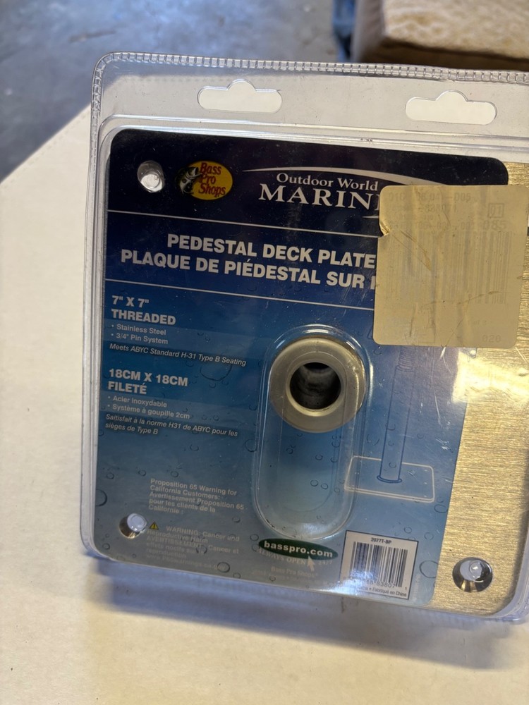 pedestal seat base deck plate