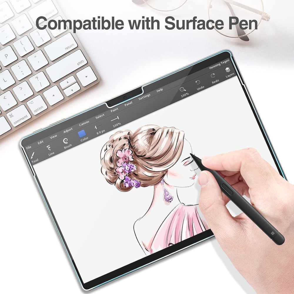 ProCase 2 Pack Screen Protector for Surface Pro 11/10/9 13 inch; Clear