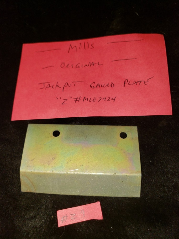 ORIGINAL REPLACEMENT MILLS JACKPOT GAURD PLATE #Z9 MLB7424