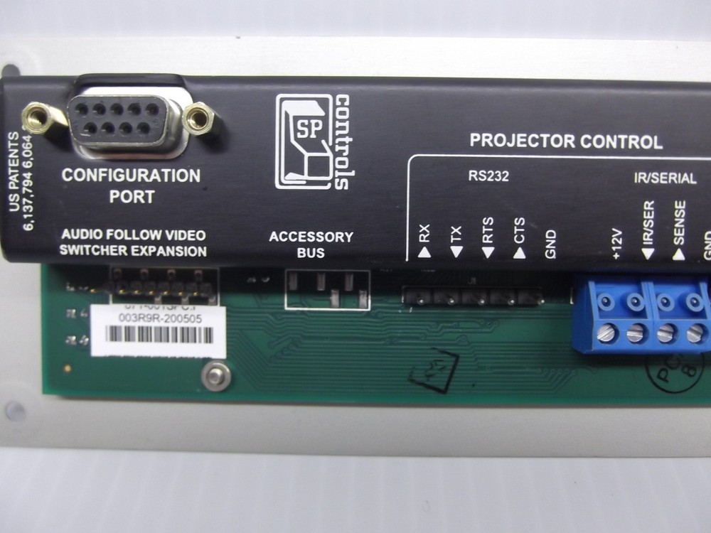 SP Controls Projector 4 Input Control Panel 501-001SPC SP2 Chassis PCB Rev 0 SV