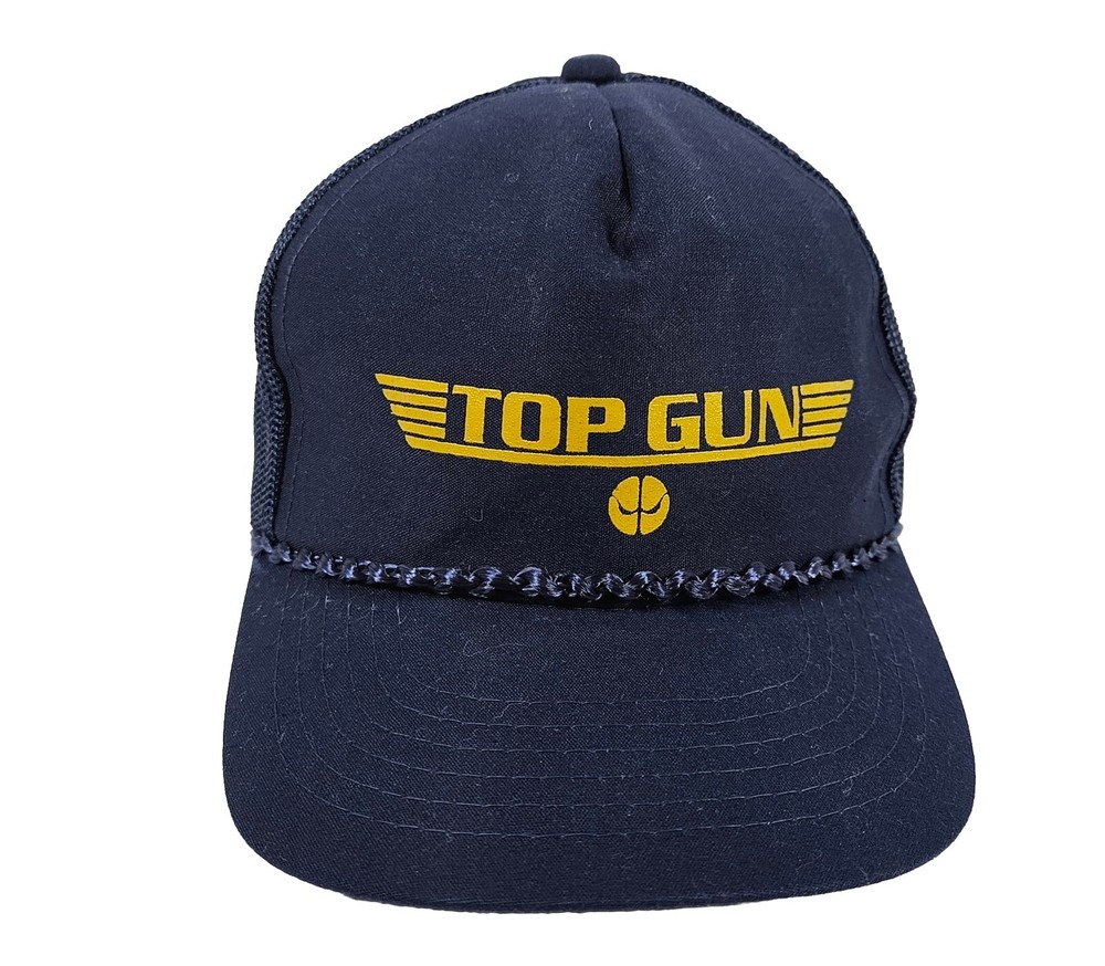 Vintage TOP GUN SNAP BACK HAT CAP Navy Pre-owned