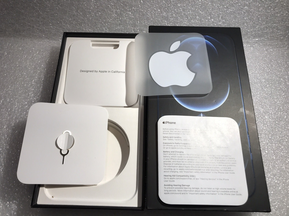 2 Empty Apple iPhone 12 Boxes 64GB Black - 1 iPhone 3 empty box EUC