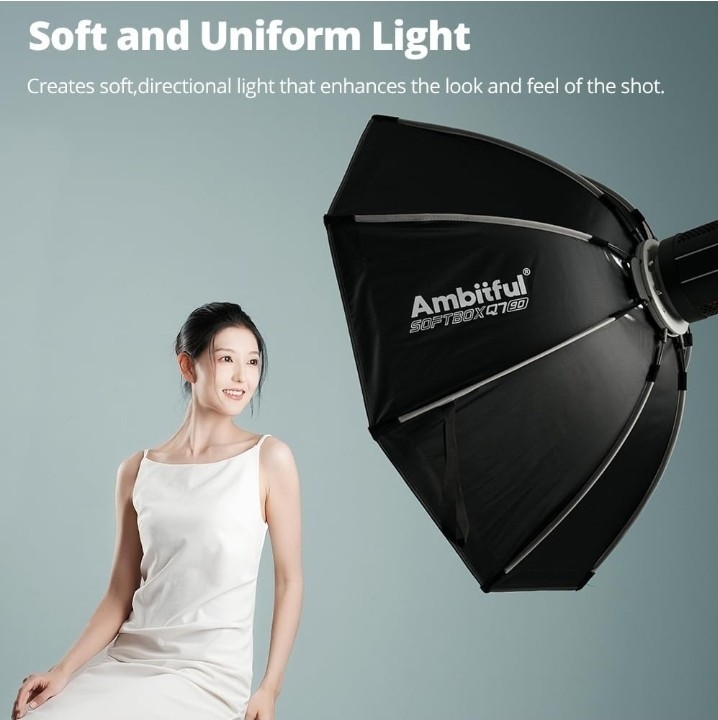 AMBITFUL 12"x47" Quick Release Strip Softbox Bowens Mount Speedlite COB Lights