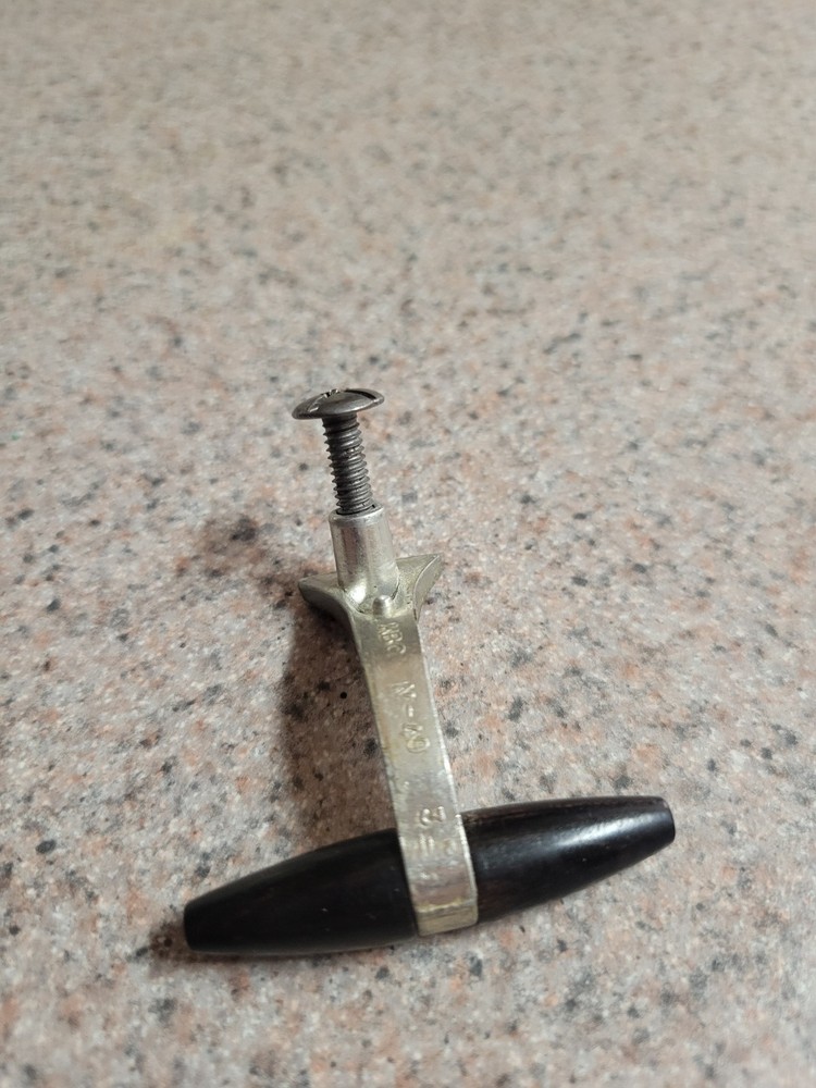 nickel mid century modern drawer pull/handle