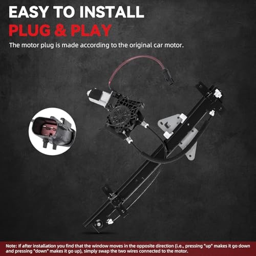 Front Left Driver Side Power Window Regulator with Motor Assembly - Compatible