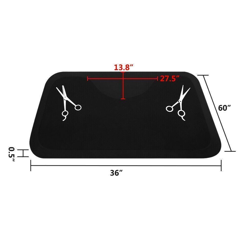Rectangle 3'x5' 1/2"Thick Barber Salon Anti Fatigue Floor Mat w/Scissors Pattern