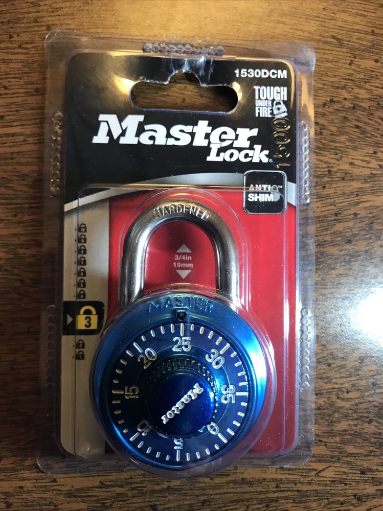 Master Lock Combination Padlock Light Blue P43041Anti-Shim