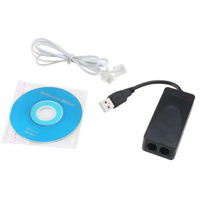 USB 56K Fax Modem for Computer, Data/Fax Dial-Up Internet, Caller ID, Plug&Play