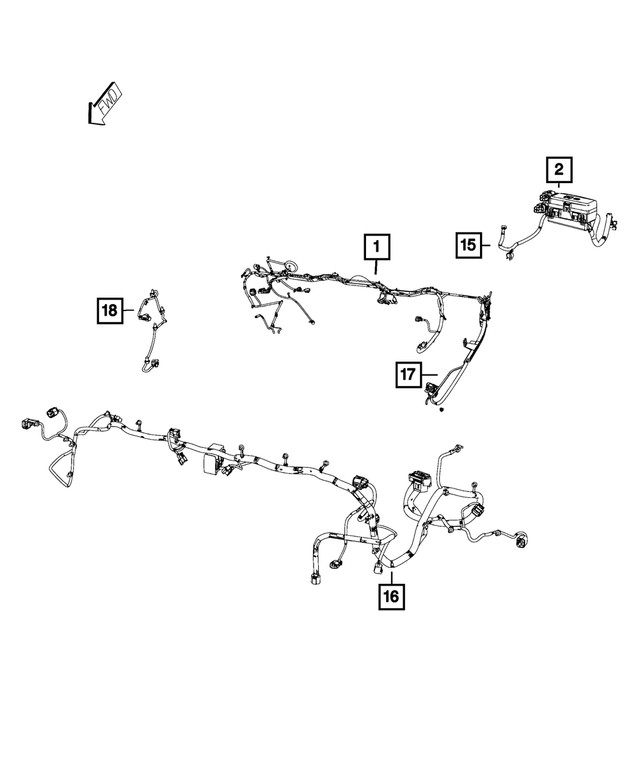Genuine Mopar Front End Module Wiring 68238479AA