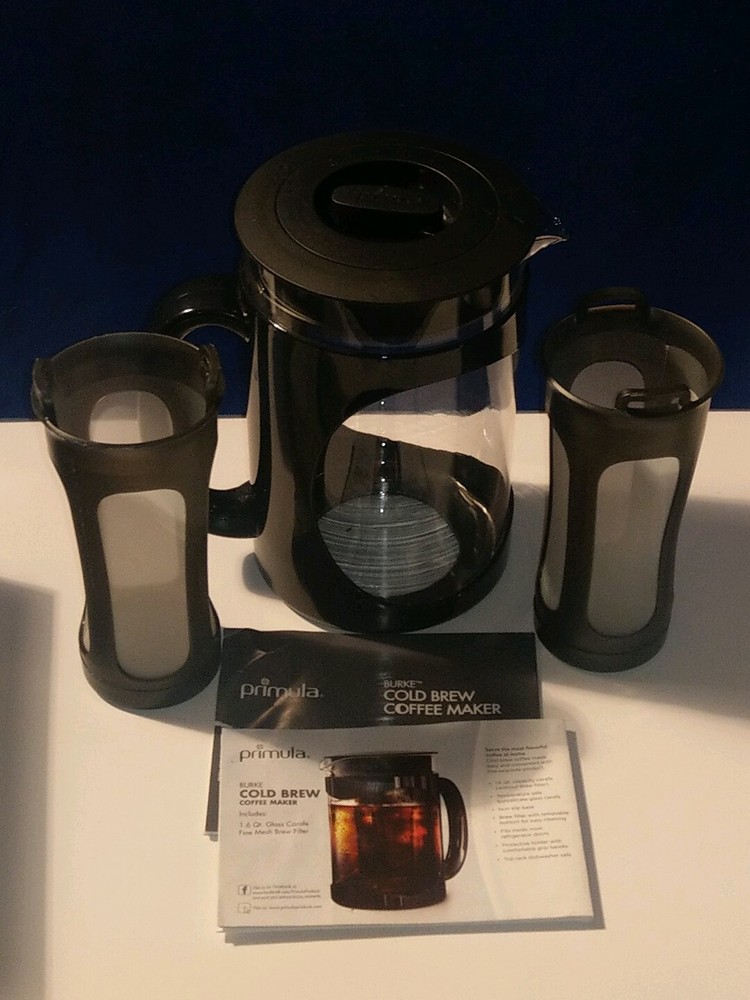 EUC PRIMULA Cold Brew Coffee Maker + Brew Filter - 1.6 Quarts