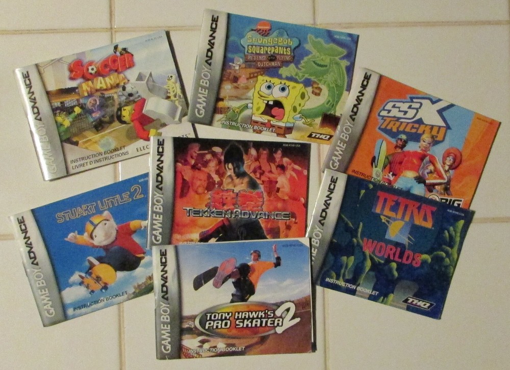 Nintendo Game Boy Basic / Advance / Color manuals & boxes gameboy booklets