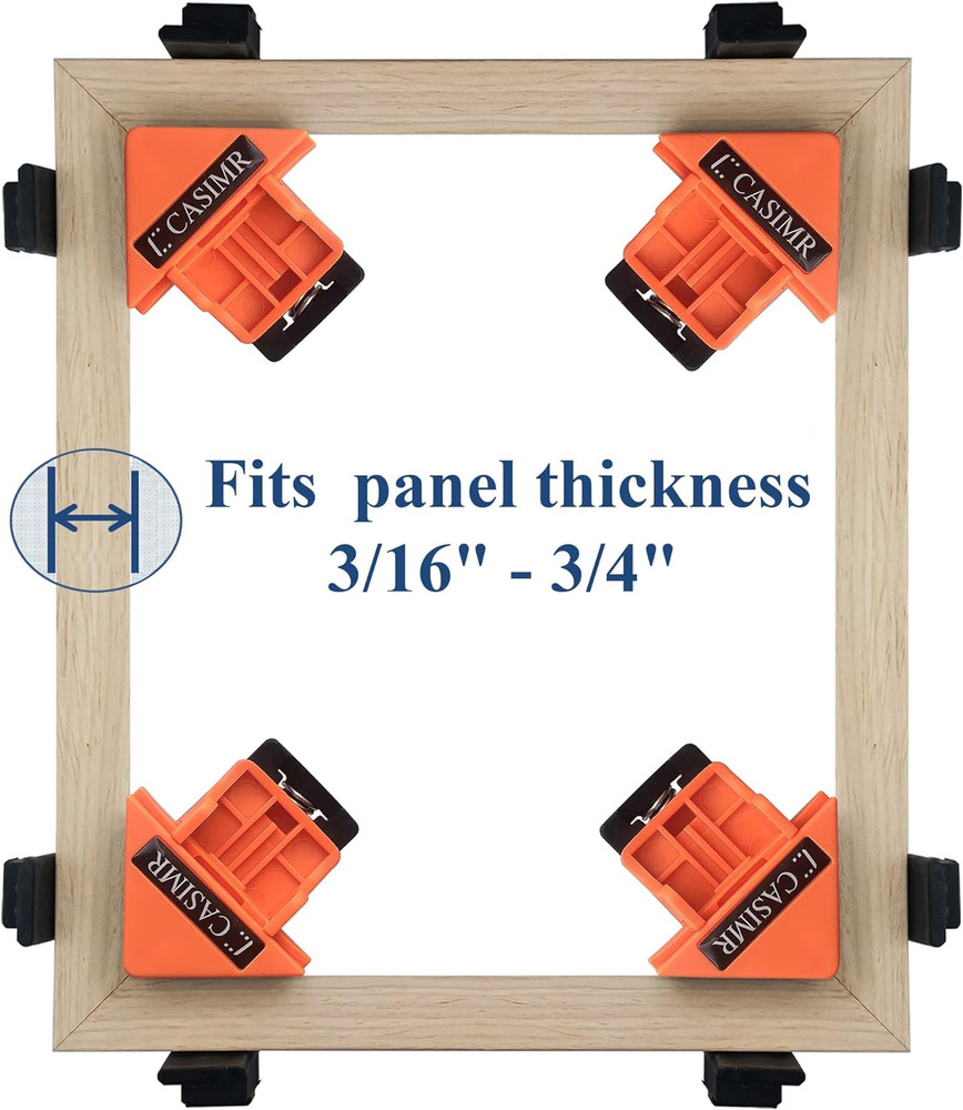 90 Degree Corner Clamp, 4 Pack Adjustable Single Handle Spring Loaded Right Angl