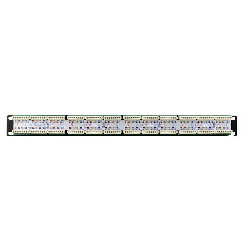 Construct Pro 24-Port Cat5e Rack Mount Patch Panel (19”/1U, RoHS Approved)