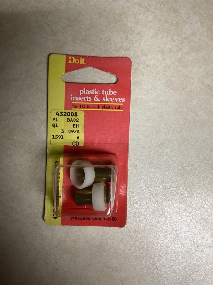 Do it 1/2 In. Brass Compression Insert (2-Pack) 432008 SIM Supply, Inc. 432008