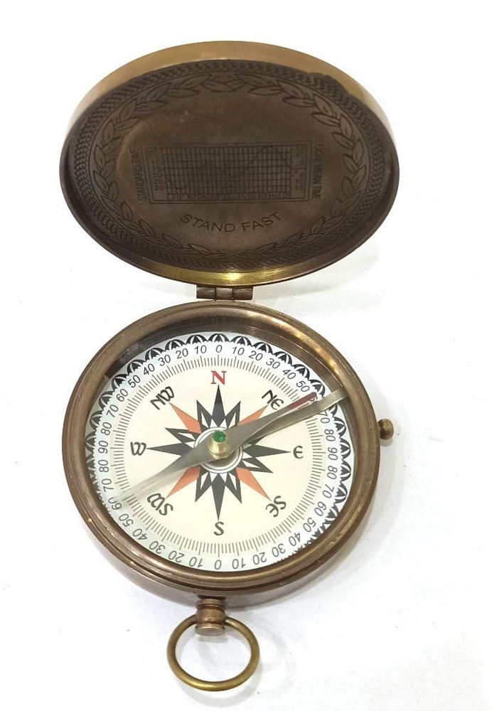 American Compass Antique Vintage Brass Rustic
