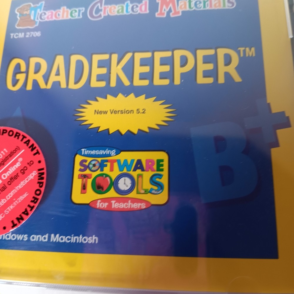 Vintage Software Tools, Gradekeeper, Teacher Created Materials Sealed CD-ROM