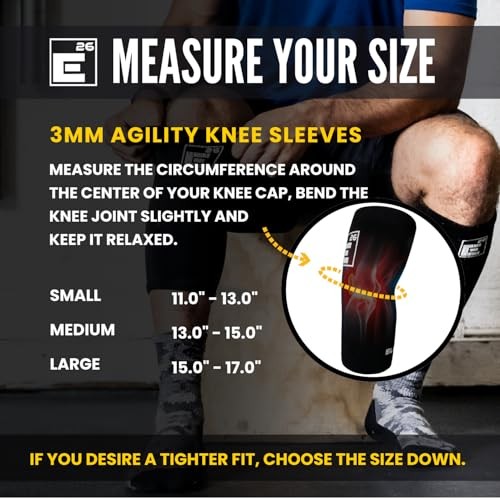Agility Knee Compression Sleeve - 1 Pair (3mm) Compression Knee Medium Black