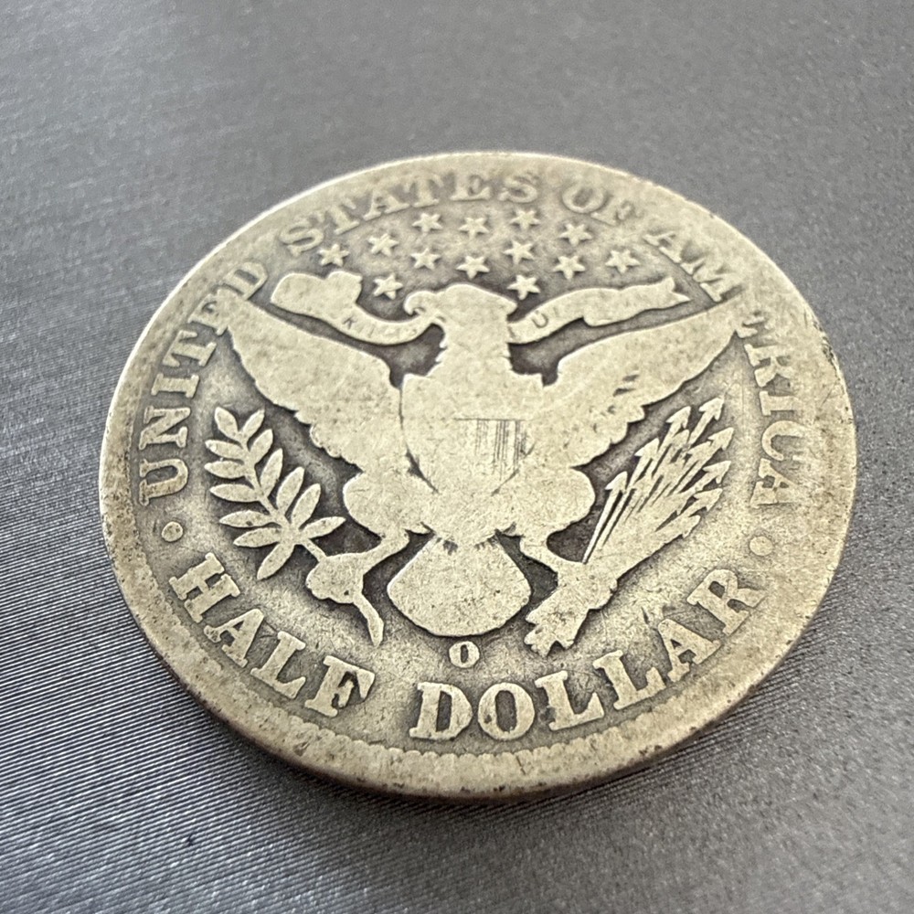 1901 O barber half dollar 50c