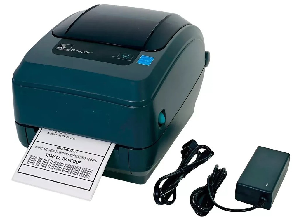 FULLY TESTED Zebra GK420T Thermal Transfer Barcode Label Printer USB Ethernet