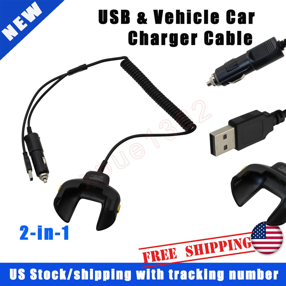 2-in-1 Charger Cable For Zebra TC70X Mobile Barcode Scanner Touch Computer