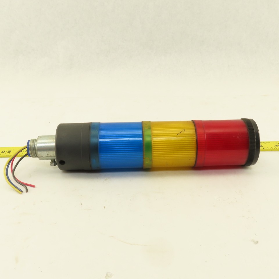 Cutler Hammer E26BFV2 Red Amber Blue Flashing Stack Light Tower 24VDC