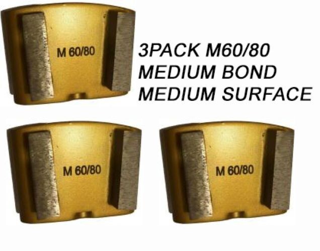 3-Pack! HTC Compatible Diamond Grinding Disc For Medium-Soft Surface, Grit 60/80