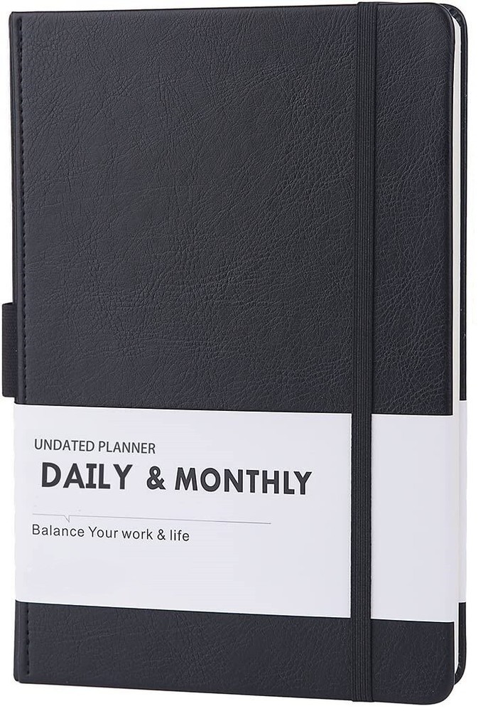 Premium UNDATED Weekly & Monthly Planner (Black)