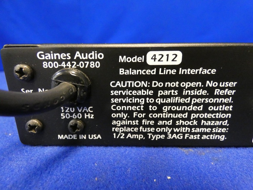 Gaines Audio Model 4212 Balanced Line Interface