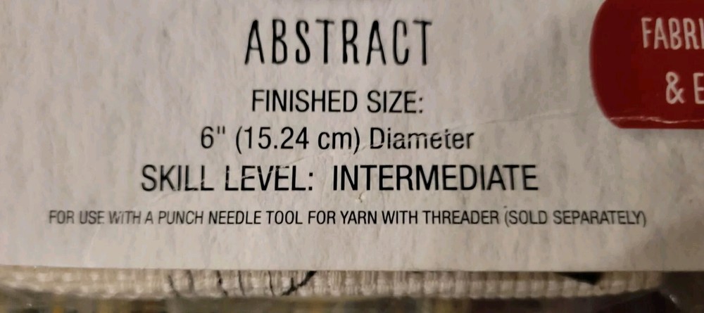 Needle Creations Punch Needle Kit, ABSTRACT, NEW