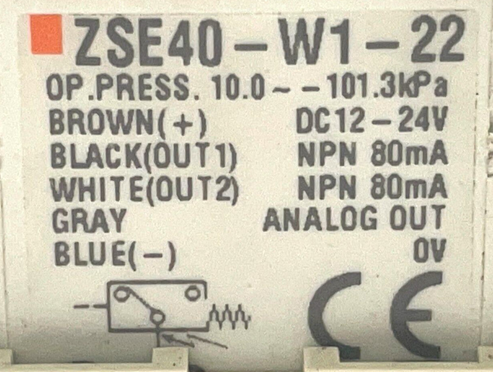 SMC ZSE40-W1-22 Vacuum Switch