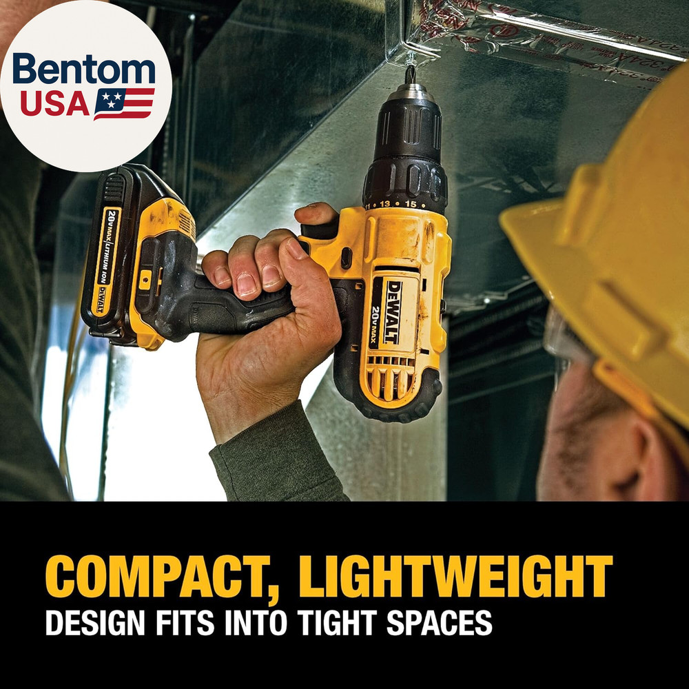 20V Max Cordless Drill Driver Set, 2 Speed, High Performance Motor, Includes 2 X