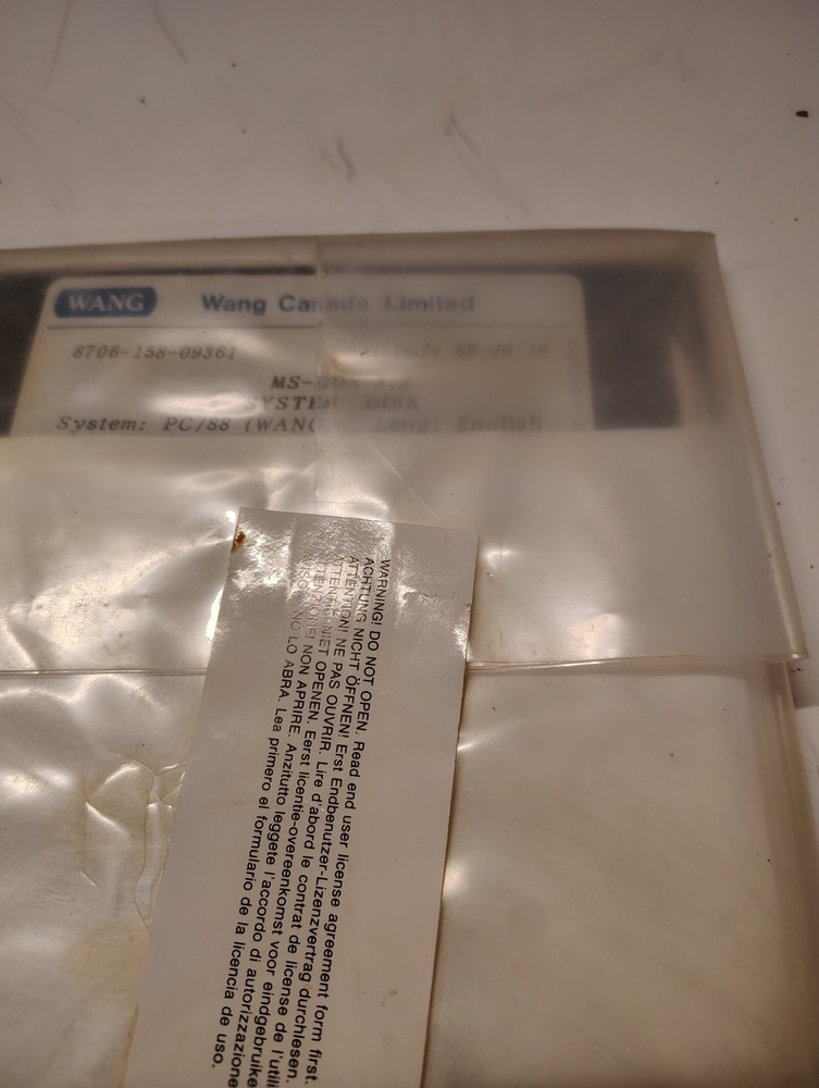 Rare MS-Dos Operating System Wang Pc/88