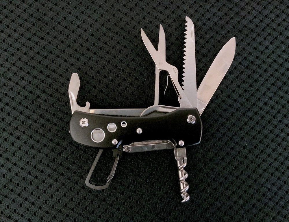 Army/Navy Military (EDC) (BLACK OPS) Multi-Tool  Knife With 15 Functional Tools