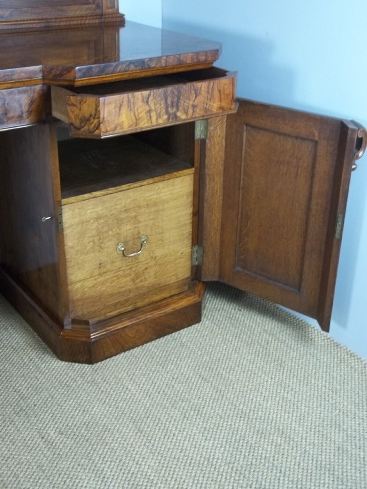 Antique Burr Walnut Regency Pedestal Sideboard Serving Table Holland & Sons