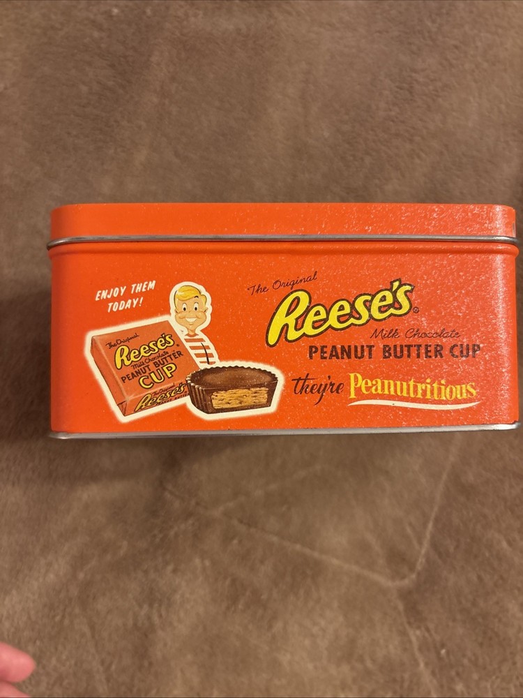 Reese's Peanut Butter Cup "Peanutritious Tin" Hershey's Millennium #3 1997 EMPTY
