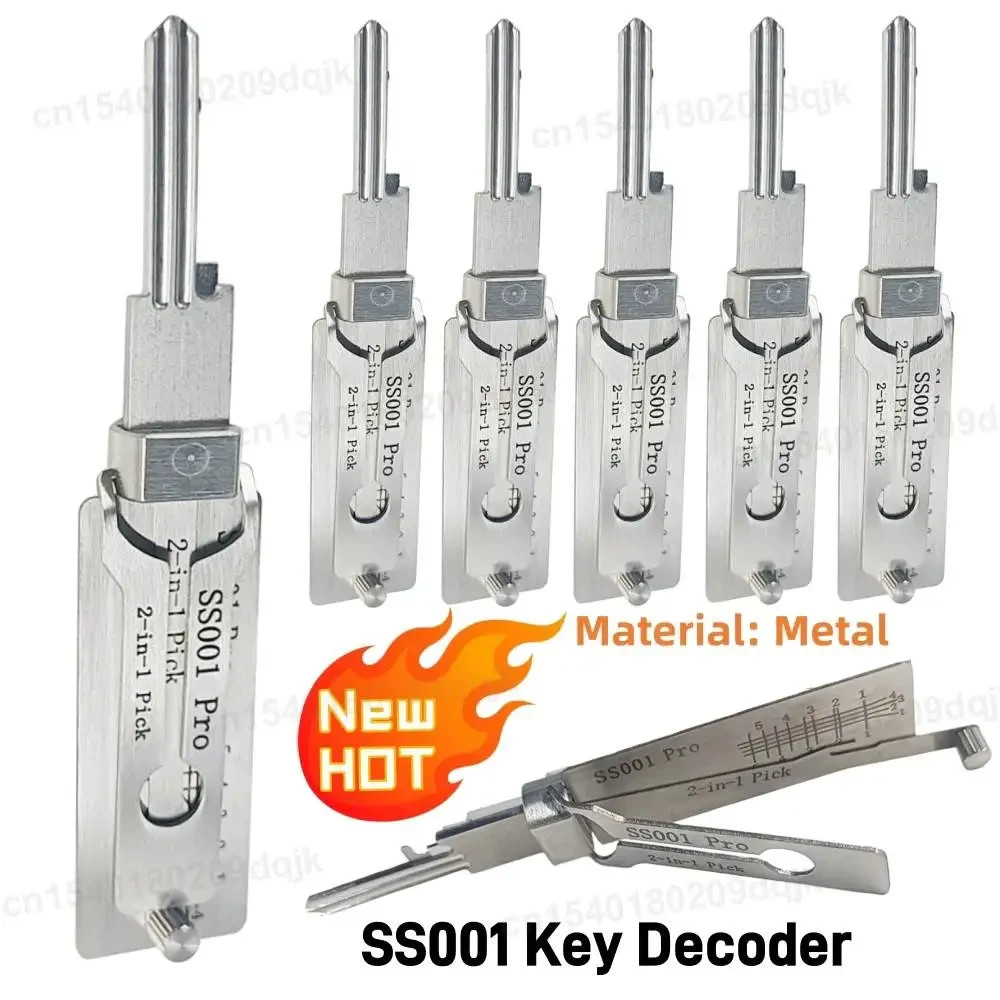 1pcs Stainless Steel Key Decoder SS001 O-ring Pickup Kit Pickup Hand Tool