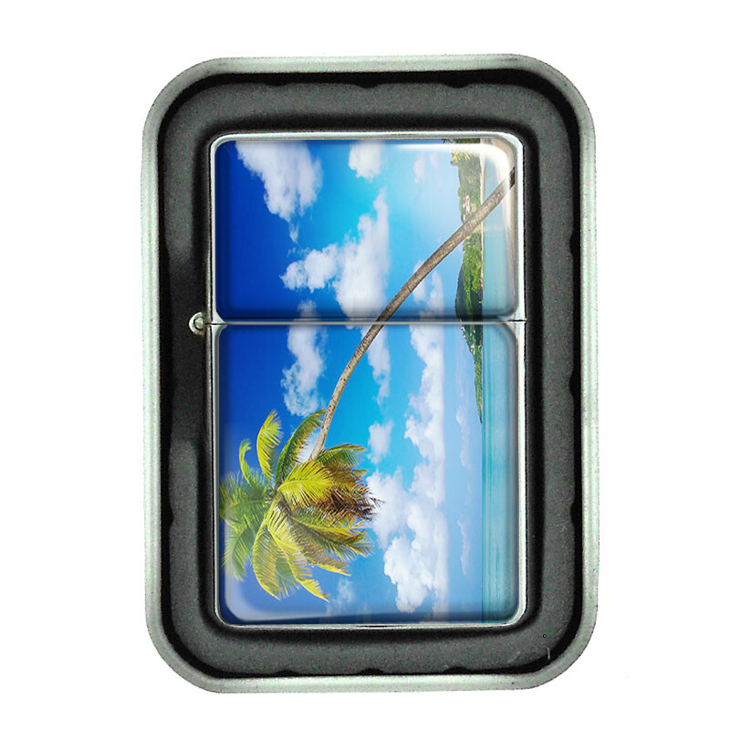 Ocean View D5 Flip Top Oil Lighter Windproof
