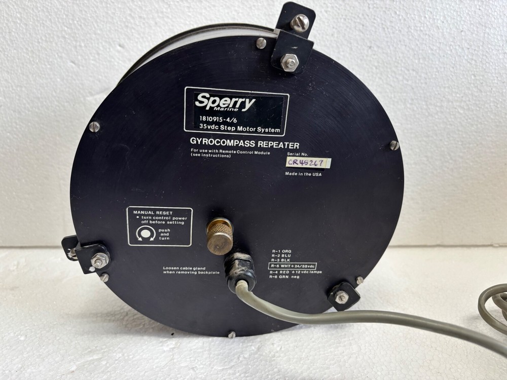 SPERRY MARINE GYROCOMPASS REPETER 35vdc Step Motor System