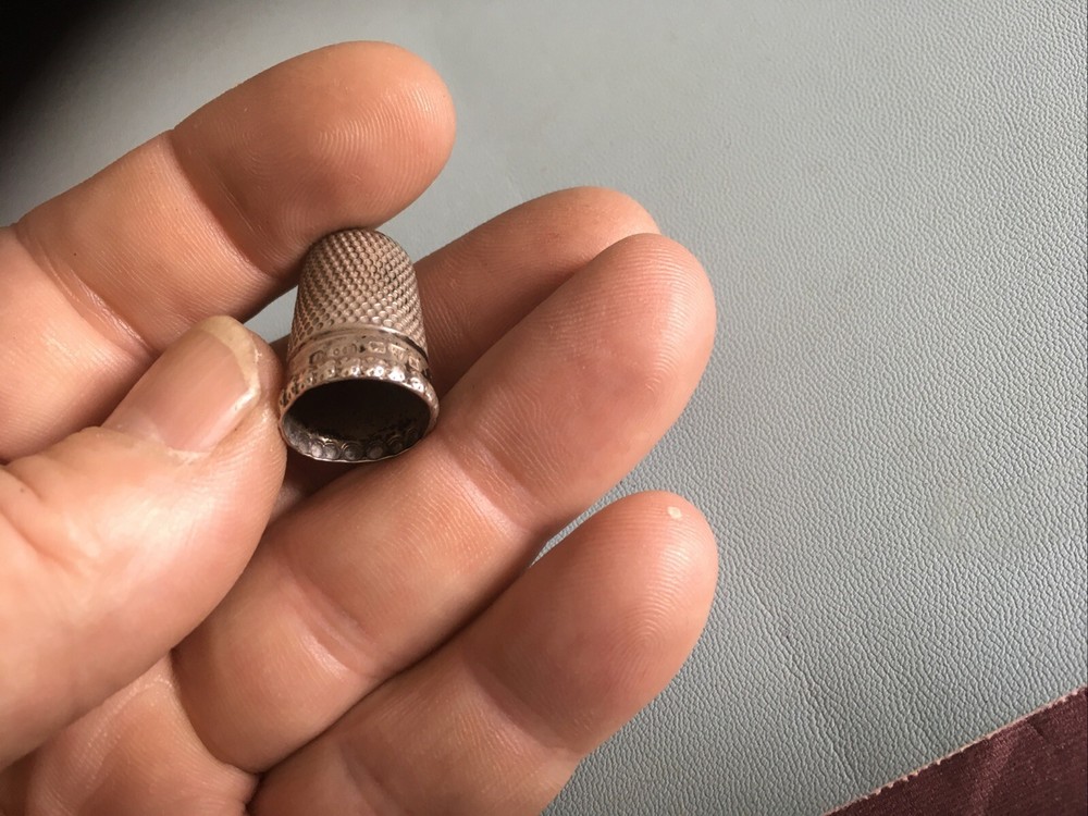 Antique Silver Thimble Dated Chester 1900