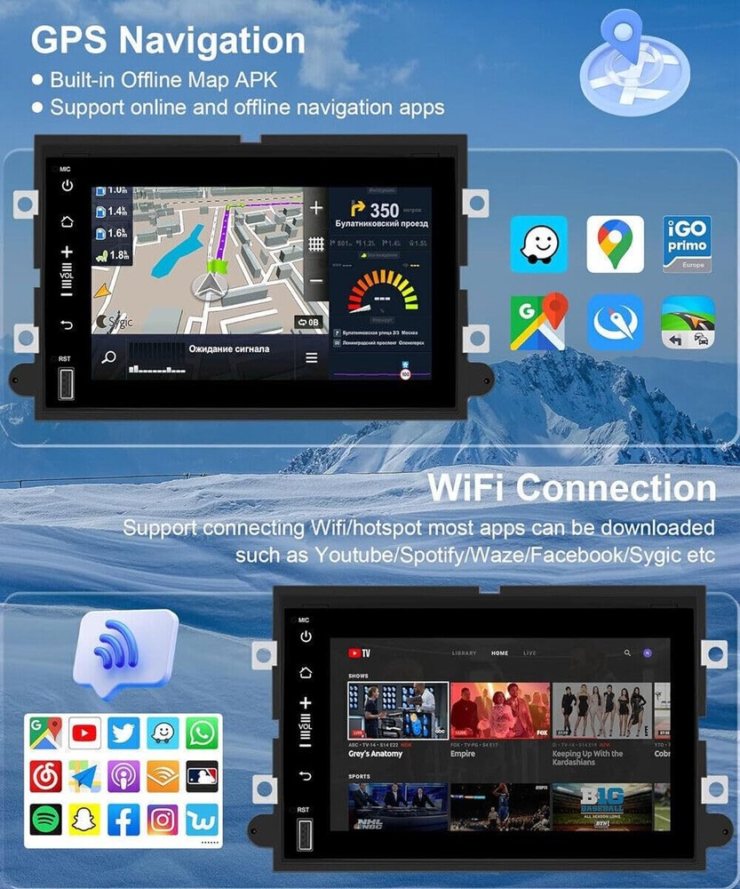 7 Android 14 Car Radio Wireless CarPlay Android Auto GPS Bluetooth Camera 2+32G