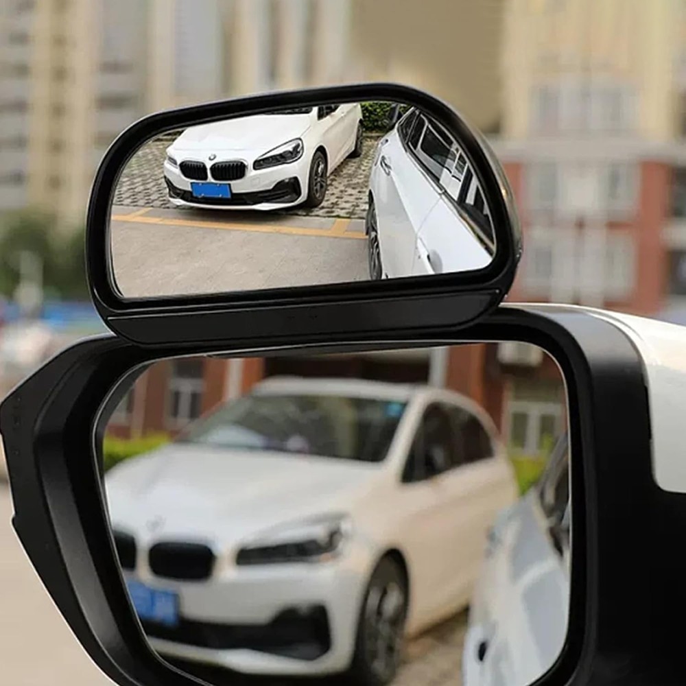 2Pcs Car Van Rectangular Blind Spot Mirror Towing Reversing Driving Stick On
