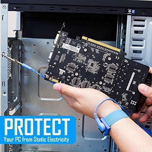 Adjustable Anti-Static Wrist Strap 5 Pack - ESD Grounding Band for PC & Electron