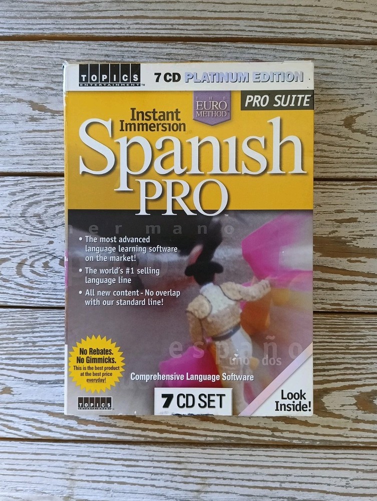 Instant Immersion Spanish Pro 7 CD Platinum Edition Pro Suite Language Software