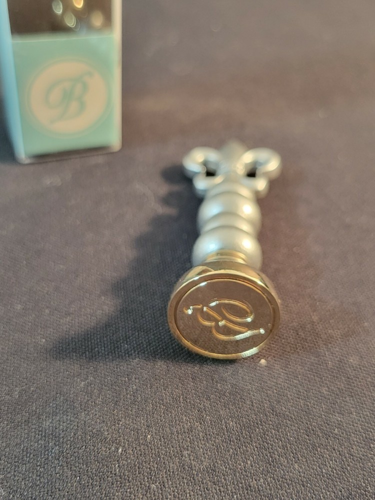 Monogram Wax Stamper LETTER B Silver Metal Gartner Studios