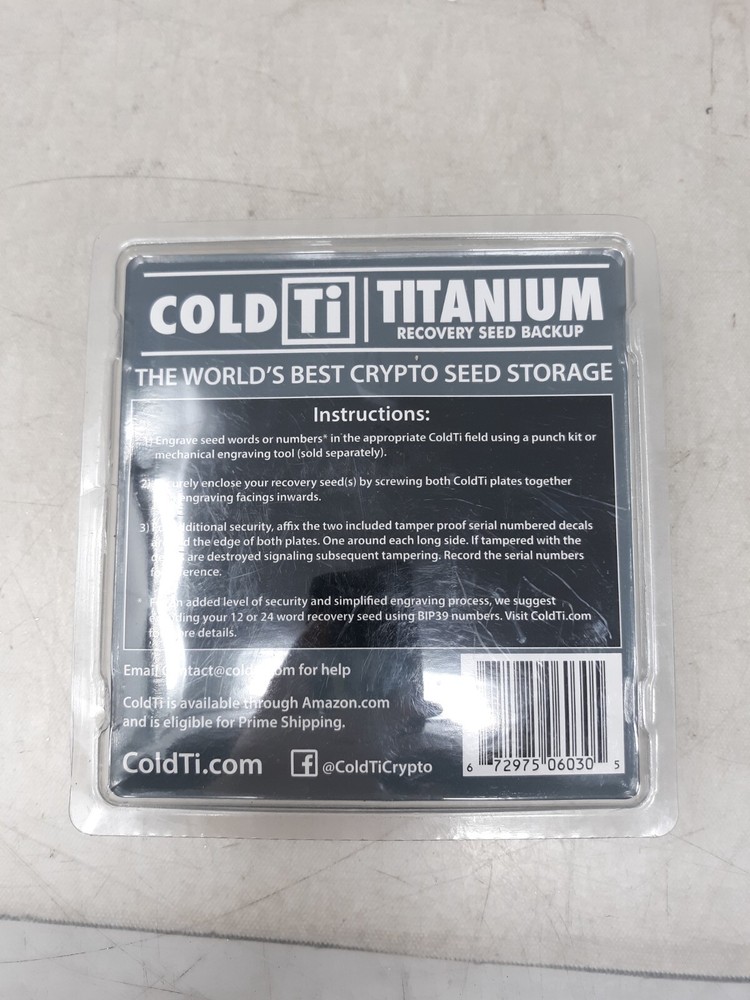 Titanium Bitcoin Seed Plates for Ultra-Secure Crypto Seed Phrase Storage
