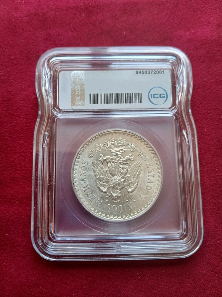 UNO PESO MEXICO SILVER 1926 MS64